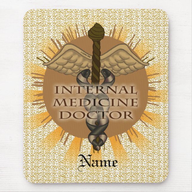 Internal Medicine Doctor Caduceus Mouse Mat (Front)