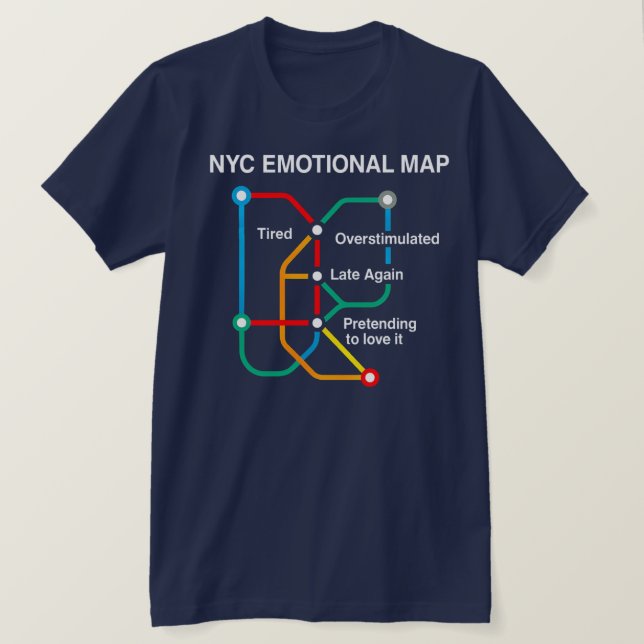 Internal Transit | NYC mood map T-Shirt (Design Front)