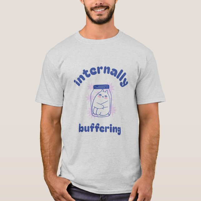 Internally Buffering Funny Cat | Medical Student T-Shirt (Front)