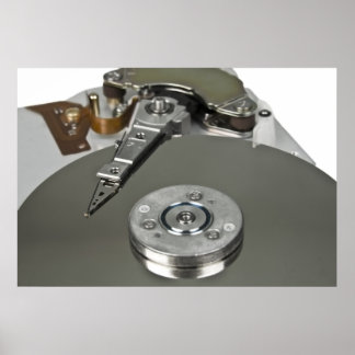Internals of a hard disc drive poster