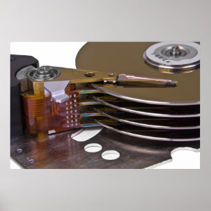 Internals of a hard disc drive poster