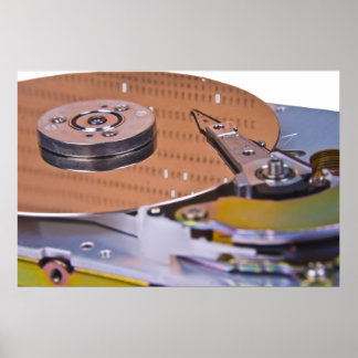 Internals of a hard disc drive poster