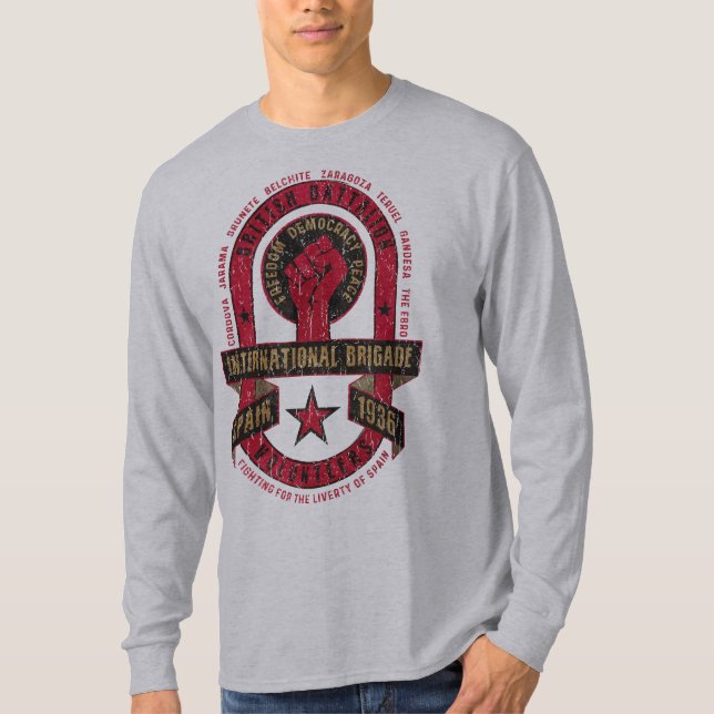 Internationa Brigade British Battalion T-Shirt (Front)