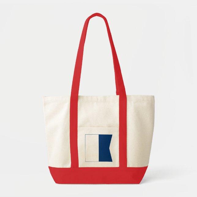 International Alphabet Flags A Tote Bag (Front)