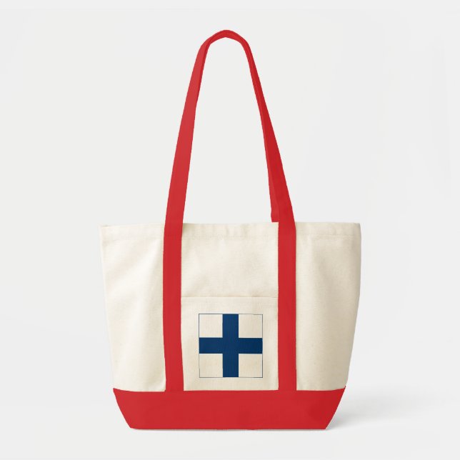 International Alphabet Flags X Tote Bag (Front)