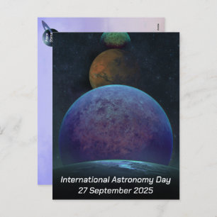 International Astronomy Day - Planets Holiday Postcard