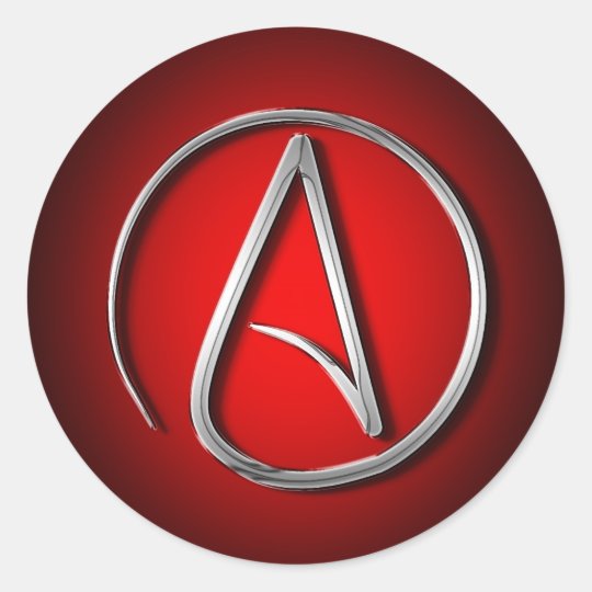 International atheist symbol classic round sticker  zazzlecouk International atheist symbol classic round sticker  zazzlecouk