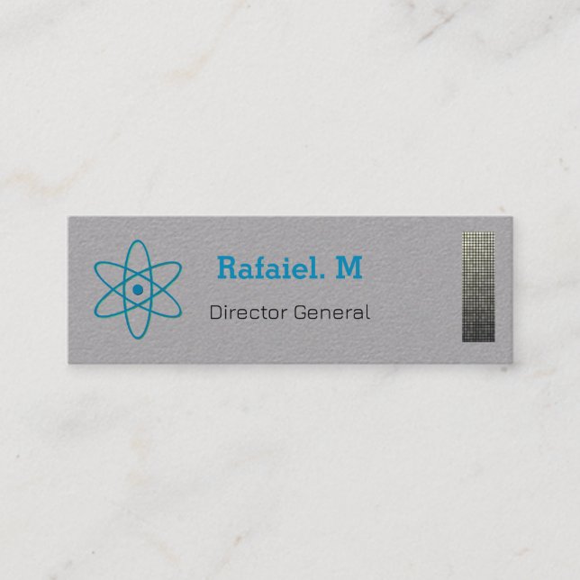International Atomic Agency Premium Grey Business  Mini Business Card (Front)