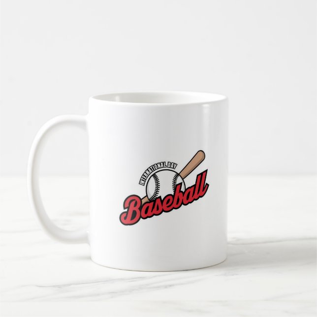 International Baseball Day Logo Coffee Mug (Left)