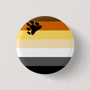 International Bear Brotherhood Pride Flag  3 Cm Round Badge