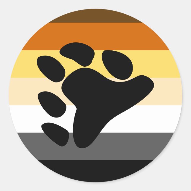 International Bear Brotherhood Pride Flag Classic Round Sticker (Front)