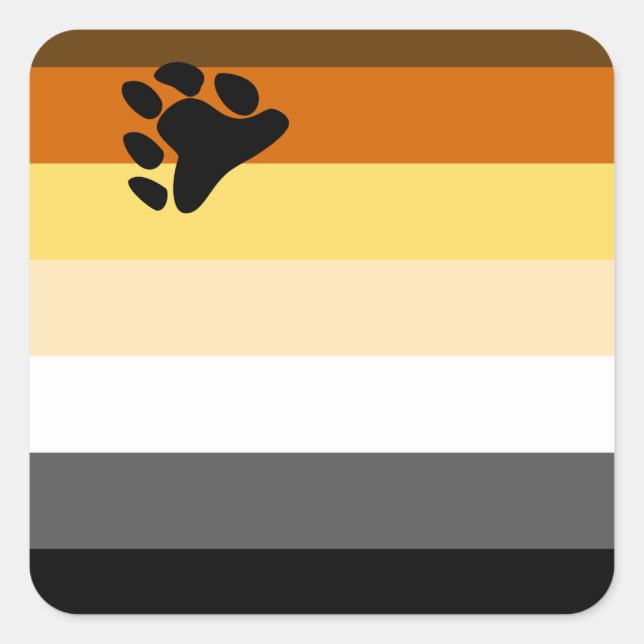 International Bear Brotherhood Pride Flag Square Sticker (Front)