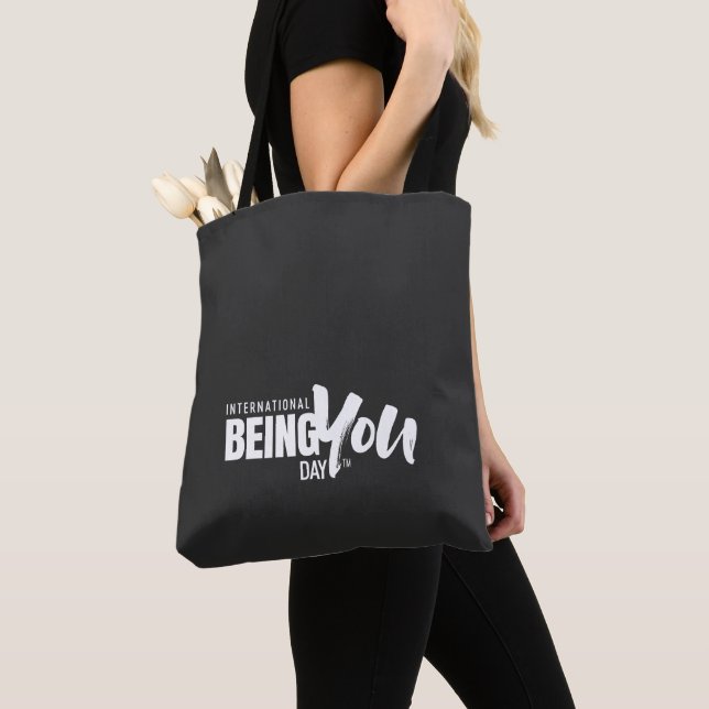 International Being You Day Quote Tote Bag (Close Up)