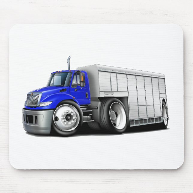 International Blue-White Delivery Truck Mouse Mat (Front)