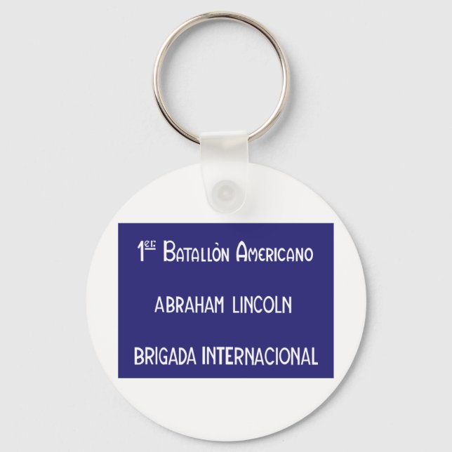 International Brigades Abraham Lincoln 1st Key Ring (Front)