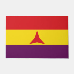 International Brigades Flag (Spanish Civil War) Doormat