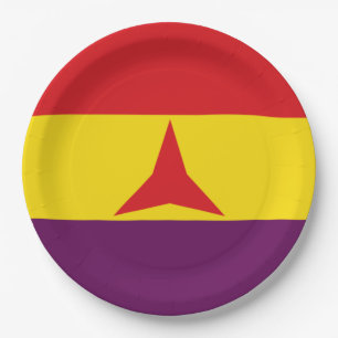 International Brigades Flag (Spanish Civil War) Paper Plate