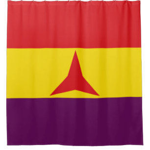 International Brigades Flag (Spanish Civil War) Shower Curtain