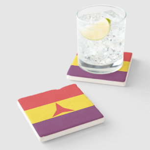 International Brigades Flag (Spanish Civil War) Stone Coaster