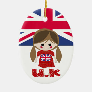 International - British Girl - SRF Ceramic Tree Decoration