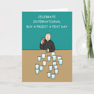 International Buy a Priest a Pint Day September 9 Card