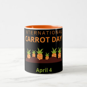 International Carrot Day April 4 Two-Tone Coffee Mug