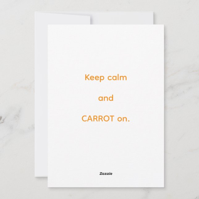 International Carrot Day Holiday Card (Back)
