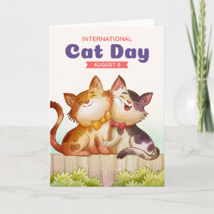 International Cat Day Card