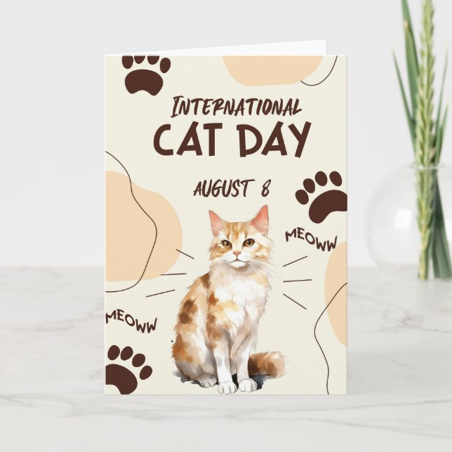 International Cat Day  Card (Front)
