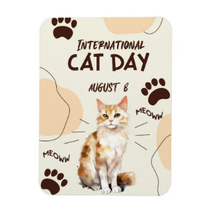 International Cat Day Magnet