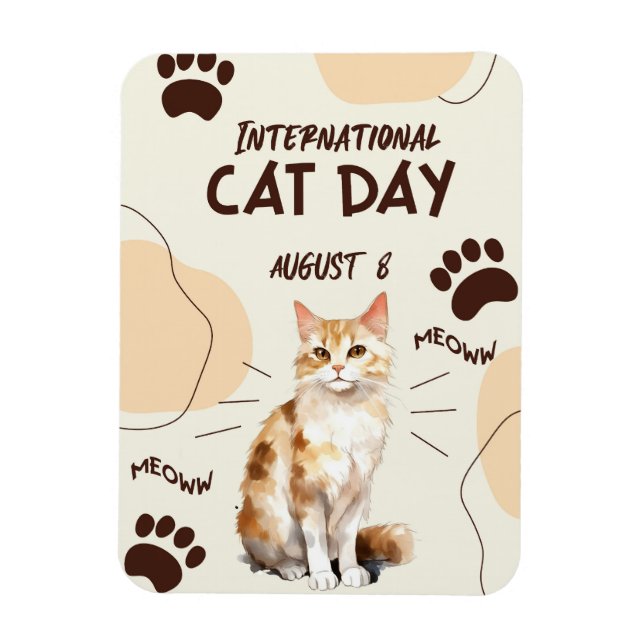International Cat Day  Magnet (Vertical)