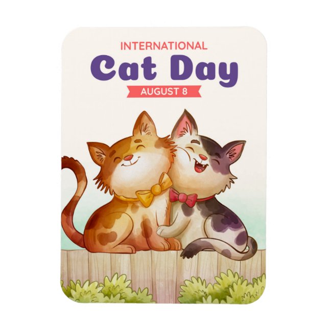 International Cat Day  Magnet (Vertical)
