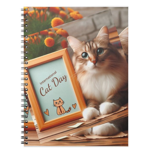 International Cat Day Notebook (Front)