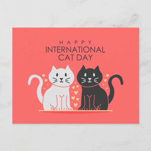 International Cat Day  Postcard (Front)
