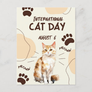 International Cat Day  Postcard