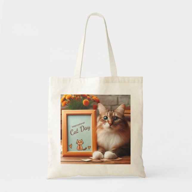 International Cat Day Tote Bag (Front)