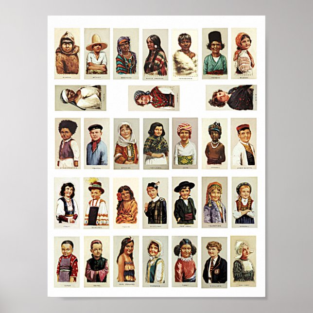 International Children world travel collage sheet Poster (Front)