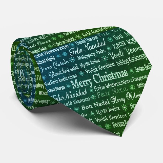 International Christmas Evergreen Tie (Rolled)