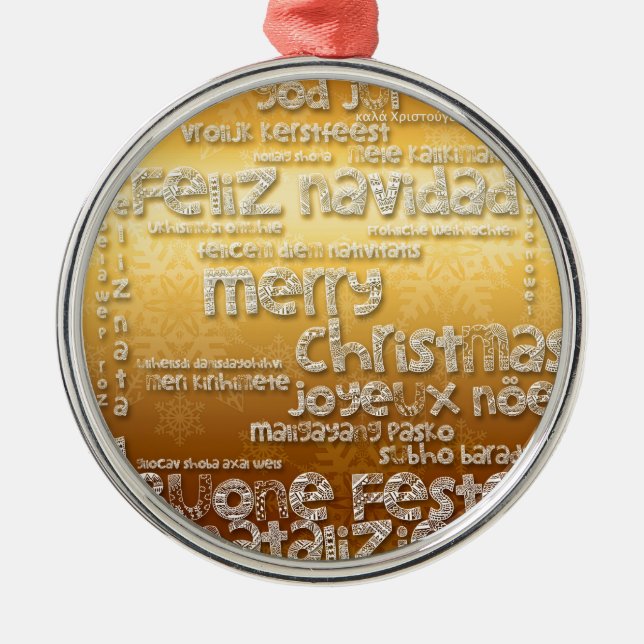 International Christmas Navidad Noel R Ornament (Front)