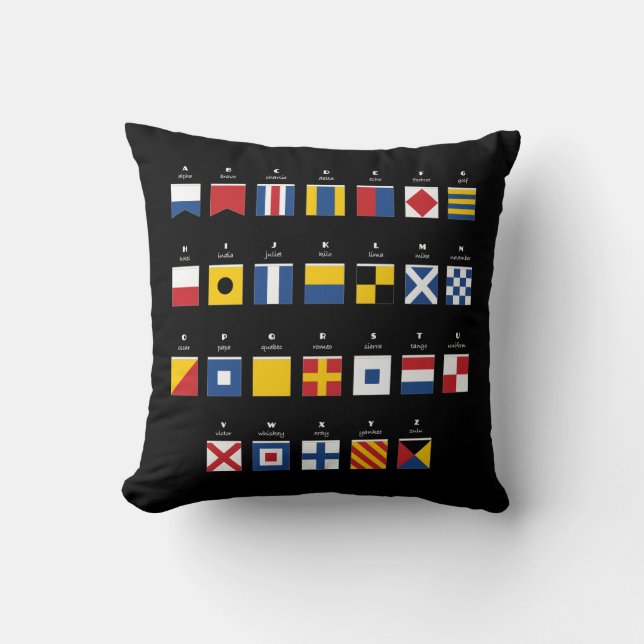 International Code of Signals Alphabet 2 Cushion (Front)