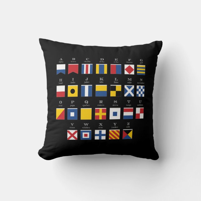 International Code of Signals Alphabet 3 Cushion (Front)