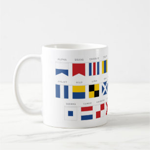 International Code of Signals Alphabet - Alpha Coffee Mug