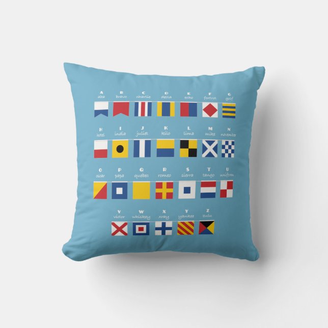 International Code of Signals Alphabet Cushion (Front)