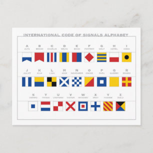 International Code of Signals Alphabet Postcard