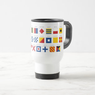 International Code of Signals Alphabet Travel Mug