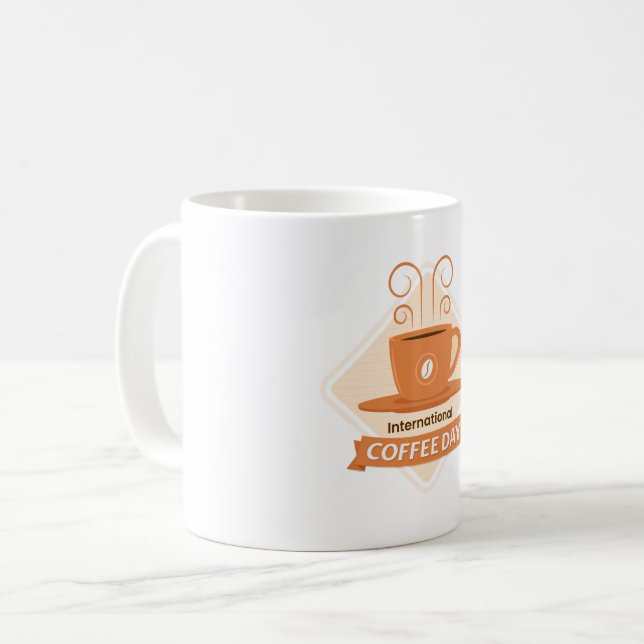 "International Coffee Day" Coffee Mug (Front Left)