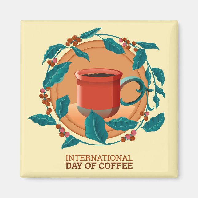 International Coffee Day Magnet (Front)
