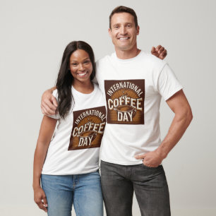 International coffee day t-shirt design