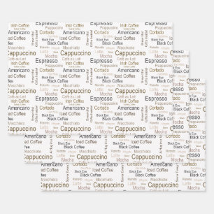 International Coffee Drinks Personalised Modern Wrapping Paper Sheet
