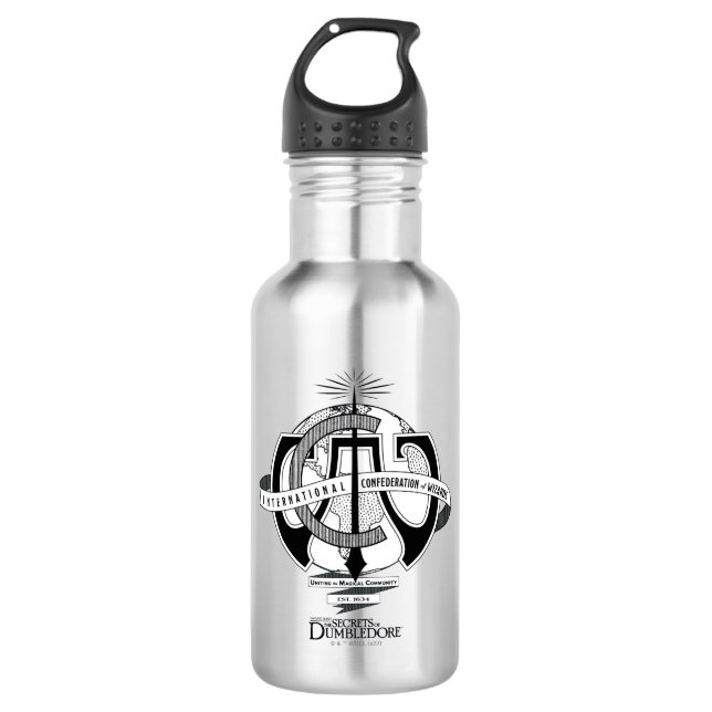 International Confederation of Wizards Logo 532 Ml Water Bottle (Front)
